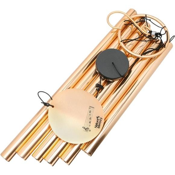 Aureole Tunes Wind Chimes – Outdoor Windchime with 6 Tubes Tuned to B Pentatonic - Picture 2 of 6